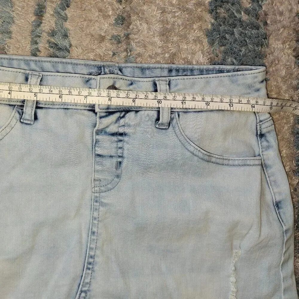 Justice Acid Wash Denim Skort sz 18